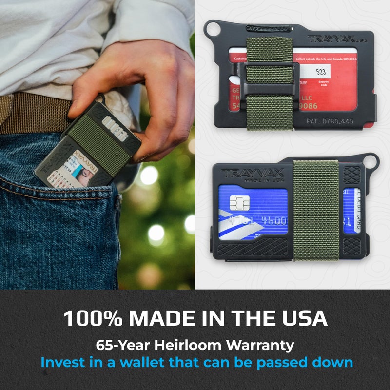 Trayvax Armored Summit Wallet, RFID Front Pocket Metal Credit Card Holder with Money Clip, Slim Minimalist Wallet for Men and Women, OD Green - Image 3